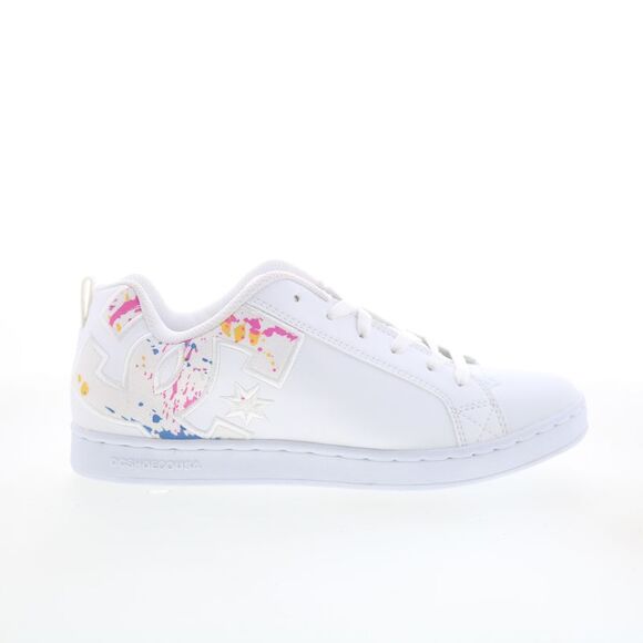 DC Womens Court Graffik White Shoes (NWT) - Picture 1 of 4